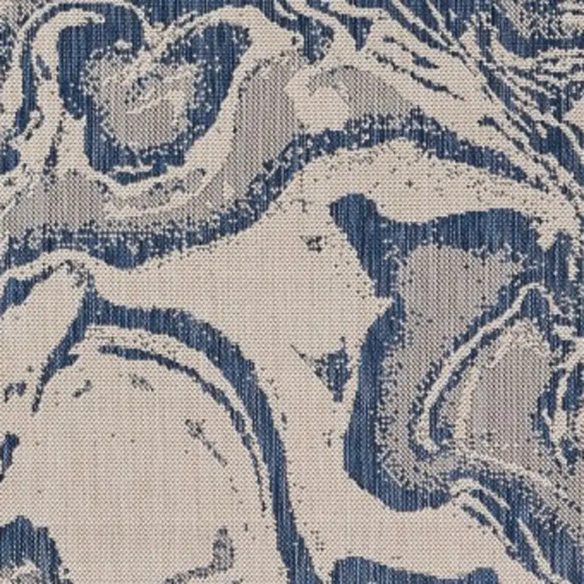 Blue And Gray Indoor Outdoor Area Rug Photo 3