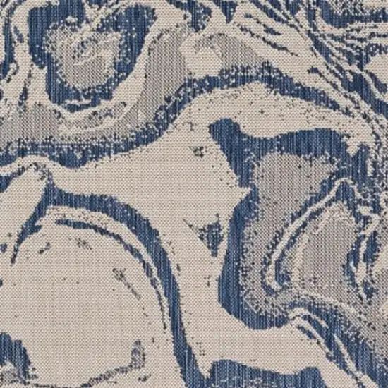 Blue And Gray Indoor Outdoor Area Rug Photo 3