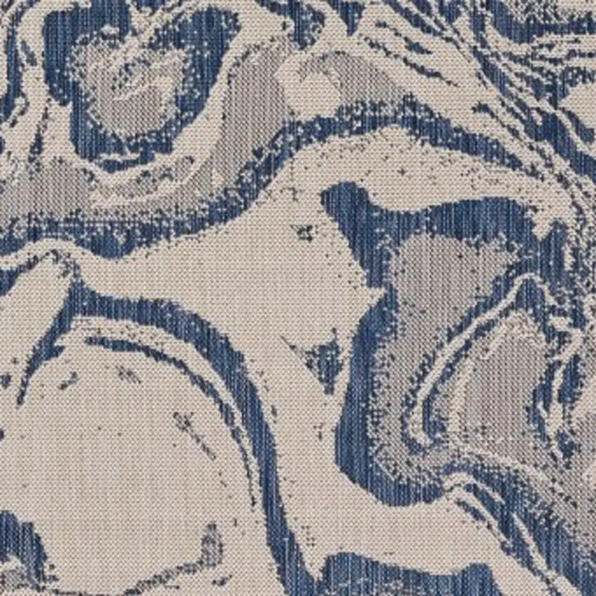 Blue And Gray Indoor Outdoor Area Rug Photo 3