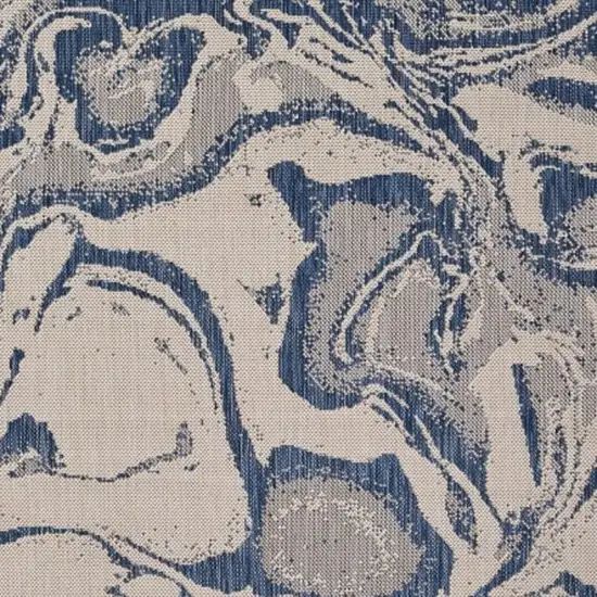 Blue And Gray Indoor Outdoor Area Rug Photo 4