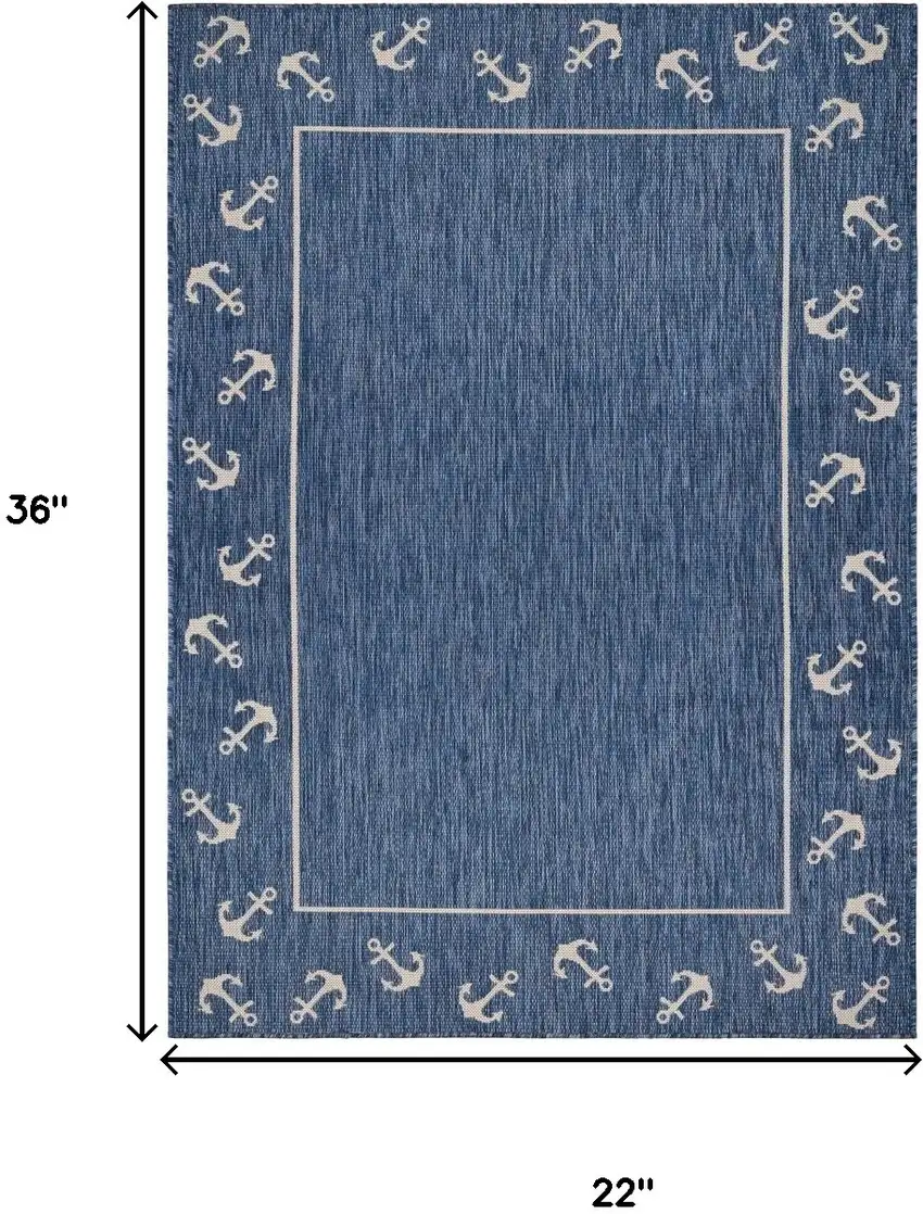 Blue And Gray Indoor Outdoor Area Rug Photo 9