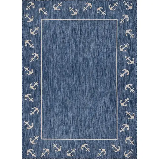 Navy Anchor Indoor Outdoor Scatter Rug Photo 1