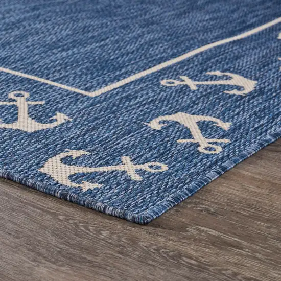 Navy Anchor Indoor Outdoor Scatter Rug Photo 6