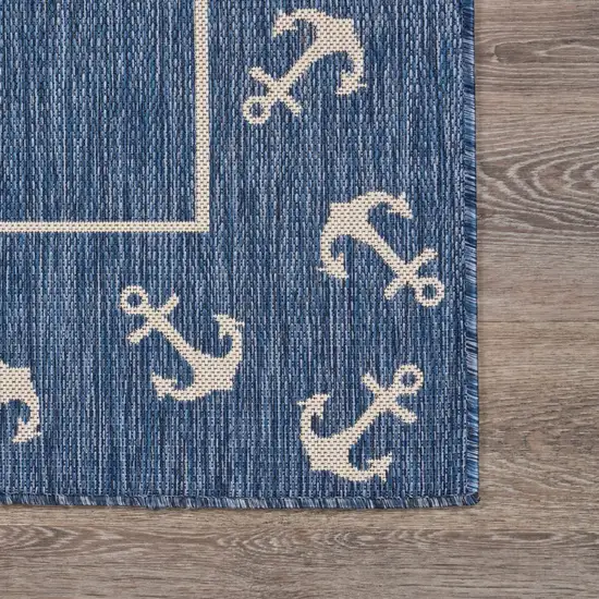 Navy Anchor Indoor Outdoor Scatter Rug Photo 8