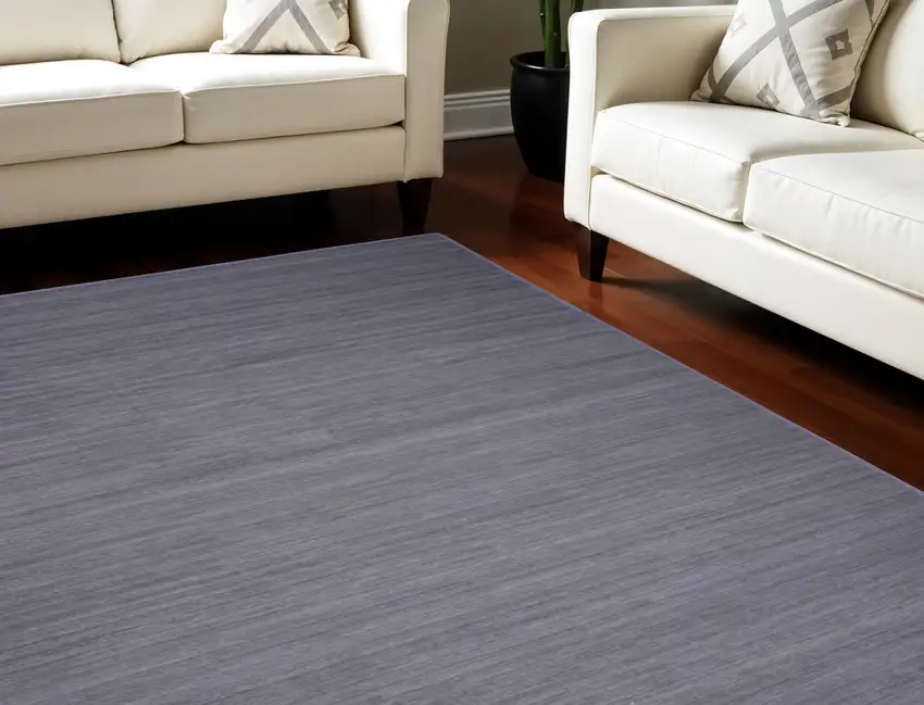 Navy Blue Abstract Washable Area Rug Photo 1