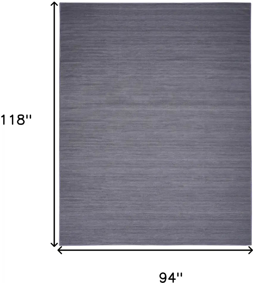 Navy Blue Abstract Washable Area Rug Photo 3