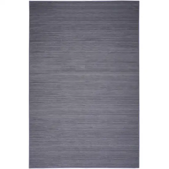 Navy Blue Abstract Washable Area Rug Photo 1