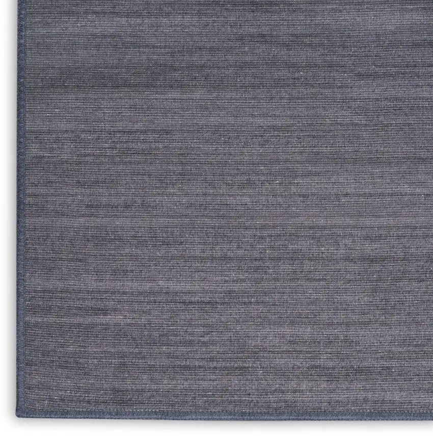 Navy Blue Abstract Washable Area Rug Photo 8