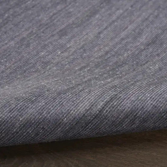 Navy Blue Abstract Washable Area Rug Photo 7