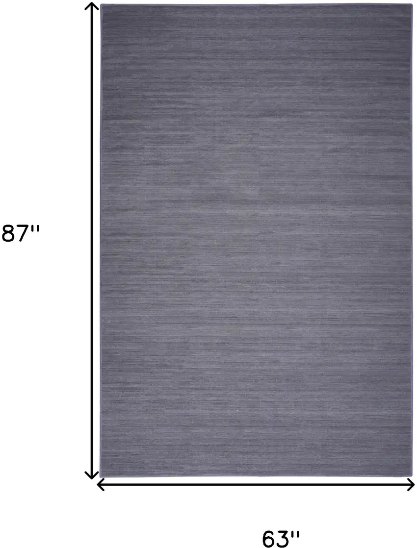 Navy Blue Abstract Washable Area Rug Photo 3
