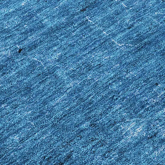 Navy Blue Abstract Washable Non Skid Indoor Outdoor Area Rug Photo 9