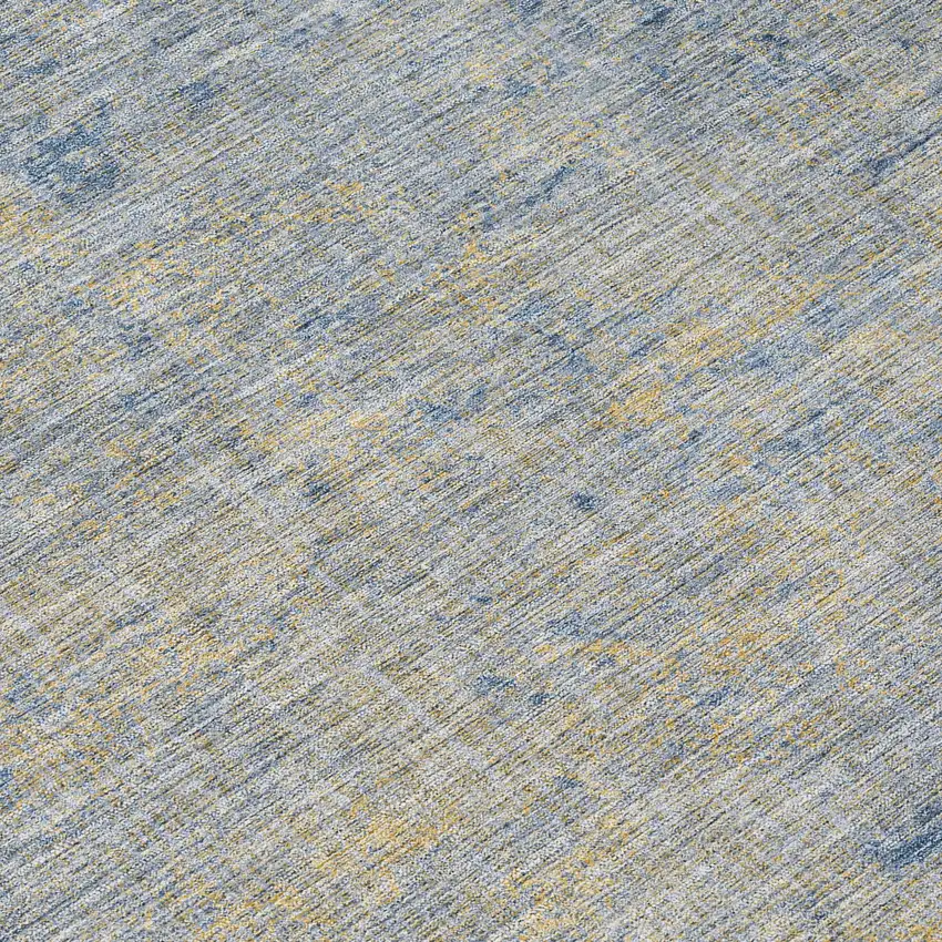 Navy Blue And Beige Abstract Washable Indoor Outdoor Area Rug Photo 8