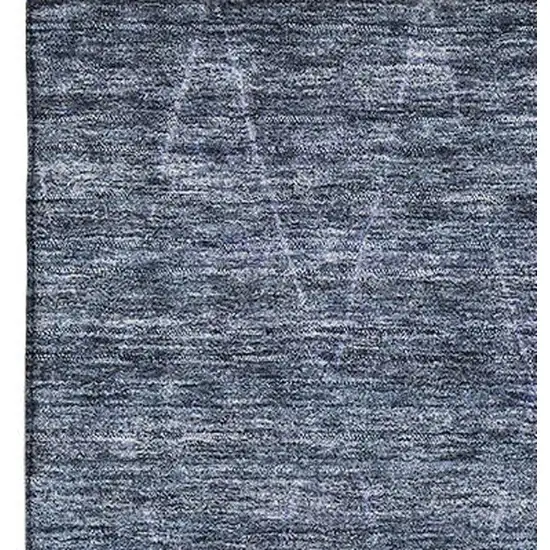 Navy Blue And Beige Geometric Washable Area Rug With UV Protection Photo 5