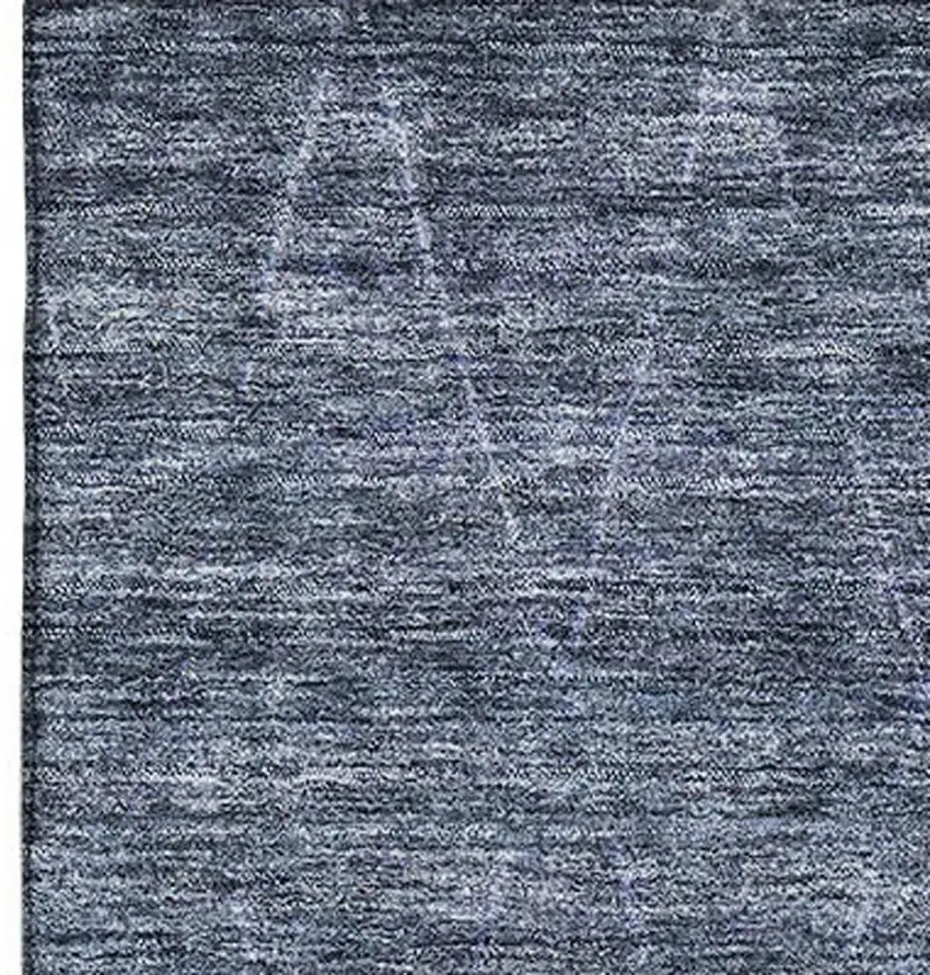 Navy Blue And Beige Geometric Washable Area Rug With UV Protection Photo 5