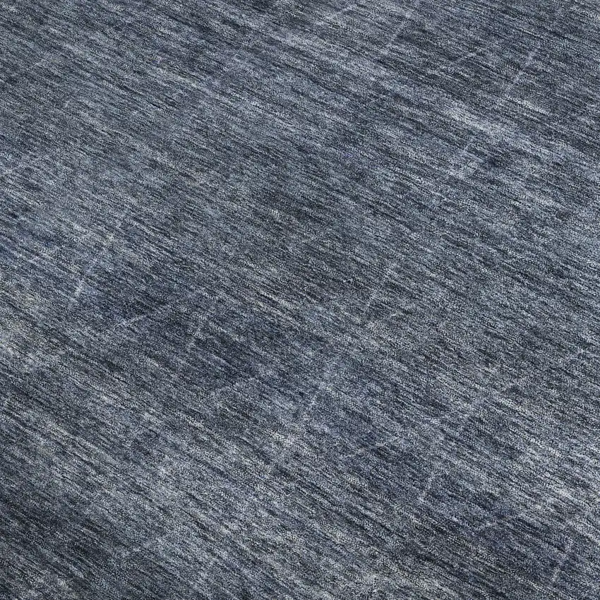 Navy Blue And Beige Geometric Washable Area Rug With UV Protection Photo 3