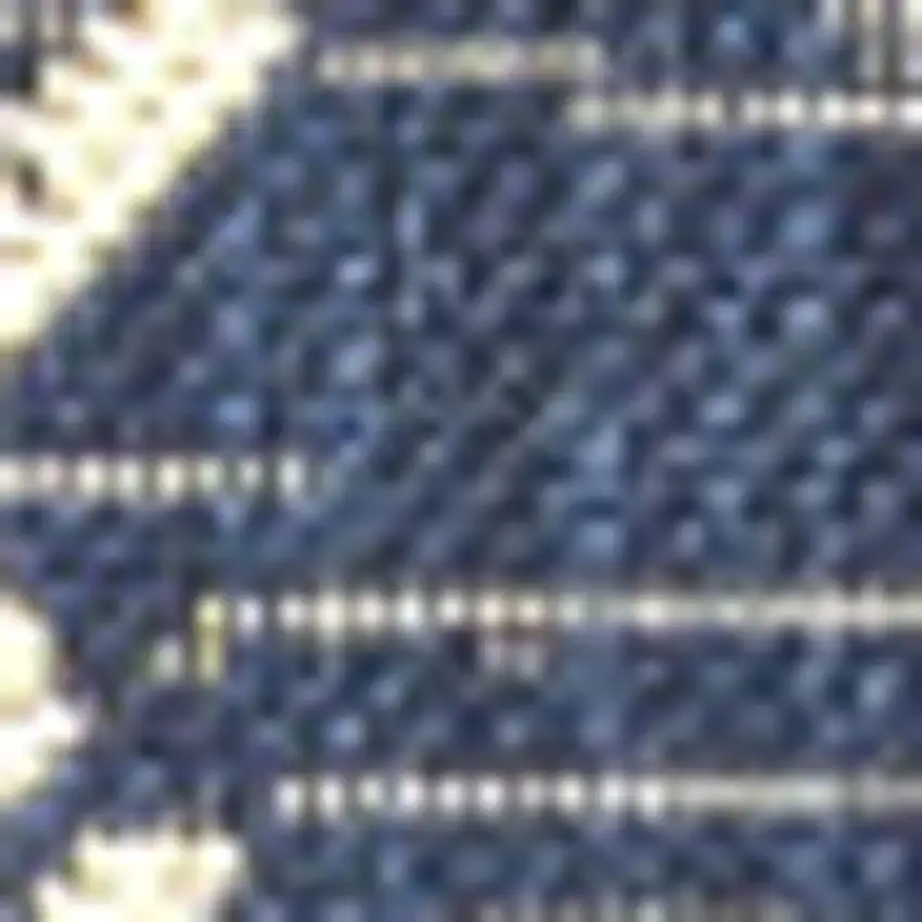 Navy Blue And Beige Trellis Indoor Outdoor Area Rug Photo 3