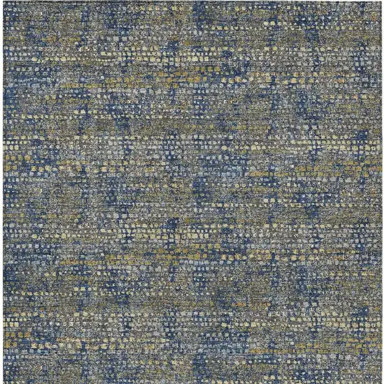 Navy Blue And Blue Abstract Washable Indoor Outdoor Area Rug Photo 3