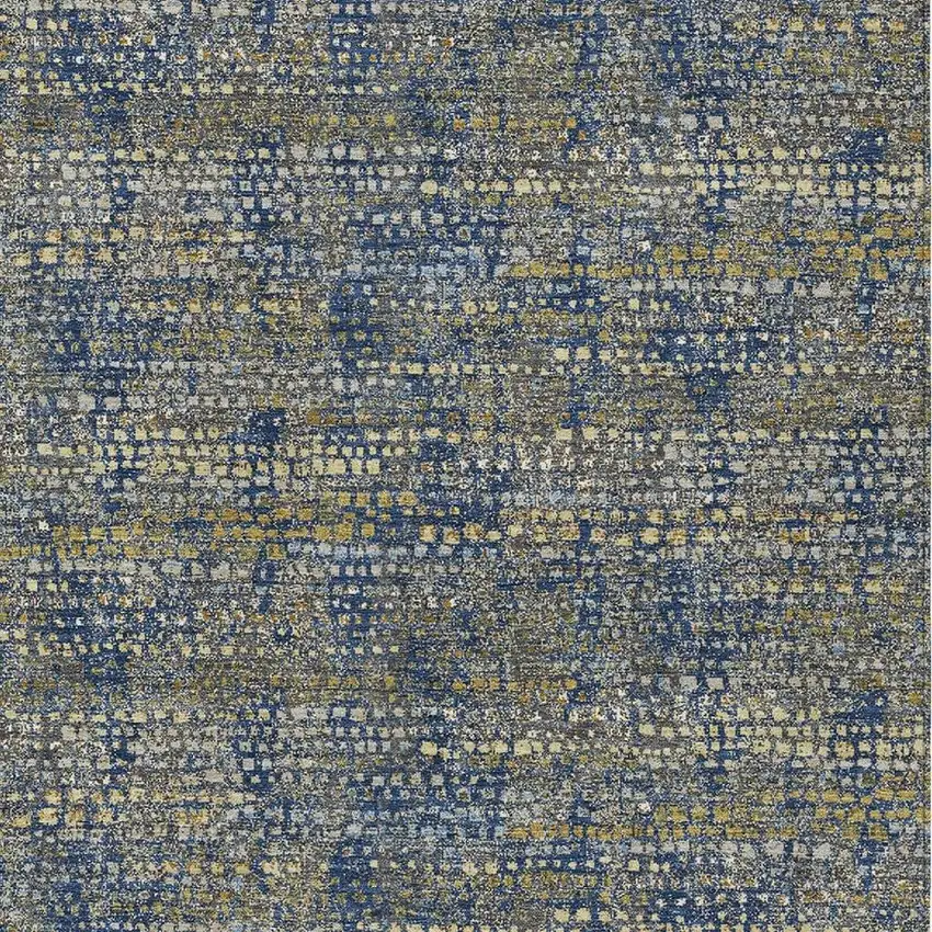 Navy Blue And Blue Abstract Washable Indoor Outdoor Area Rug Photo 2