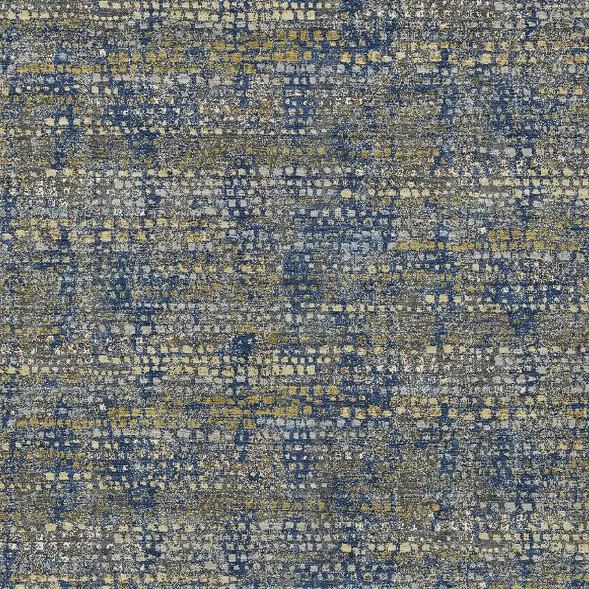 Navy Blue And Blue Abstract Washable Indoor Outdoor Area Rug Photo 2