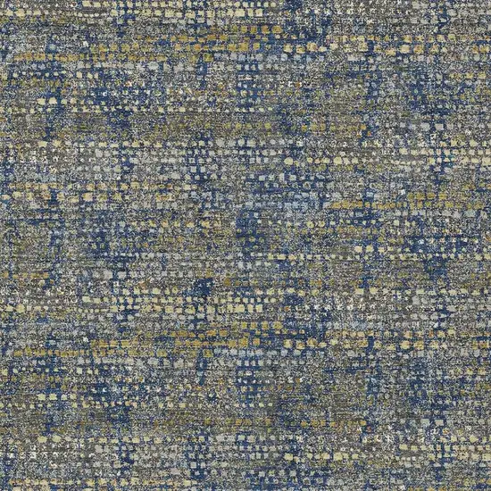 Navy Blue And Blue Abstract Washable Indoor Outdoor Area Rug Photo 2