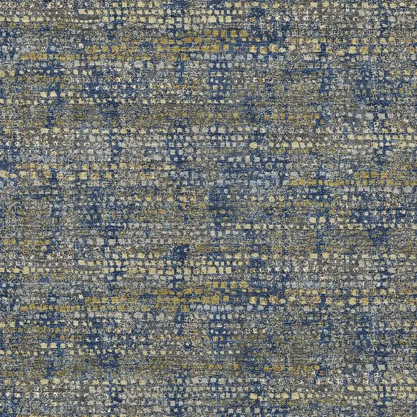 Navy Blue And Blue Abstract Washable Indoor Outdoor Area Rug Photo 2