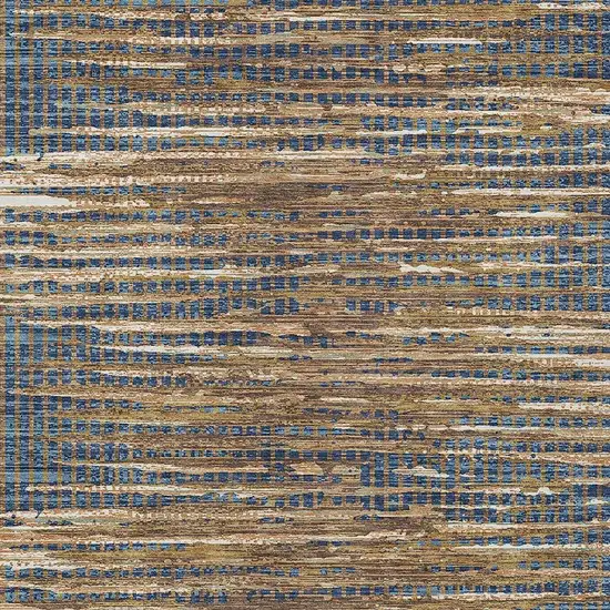 Navy Blue And Blue Abstract Washable Indoor Outdoor Area Rug Photo 2
