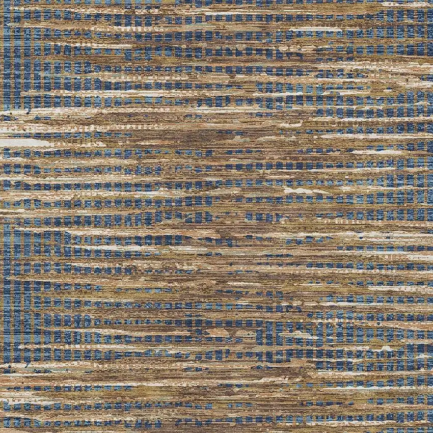 Navy Blue And Blue Abstract Washable Indoor Outdoor Area Rug Photo 2