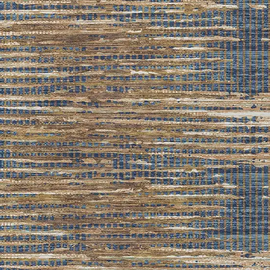 Navy Blue And Blue Abstract Washable Indoor Outdoor Area Rug Photo 2