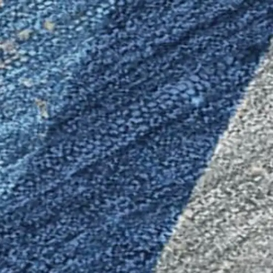 Navy Blue And Blue Abstract Washable Indoor Outdoor Area Rug Photo 2