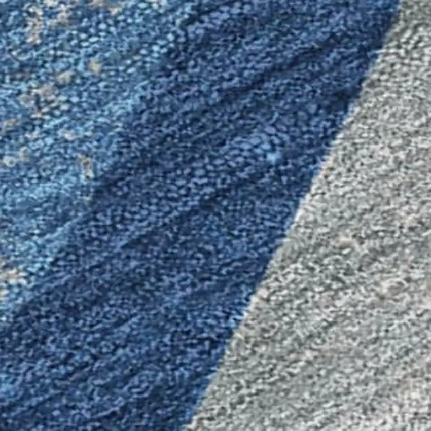 Navy Blue And Blue Abstract Washable Indoor Outdoor Area Rug Photo 3
