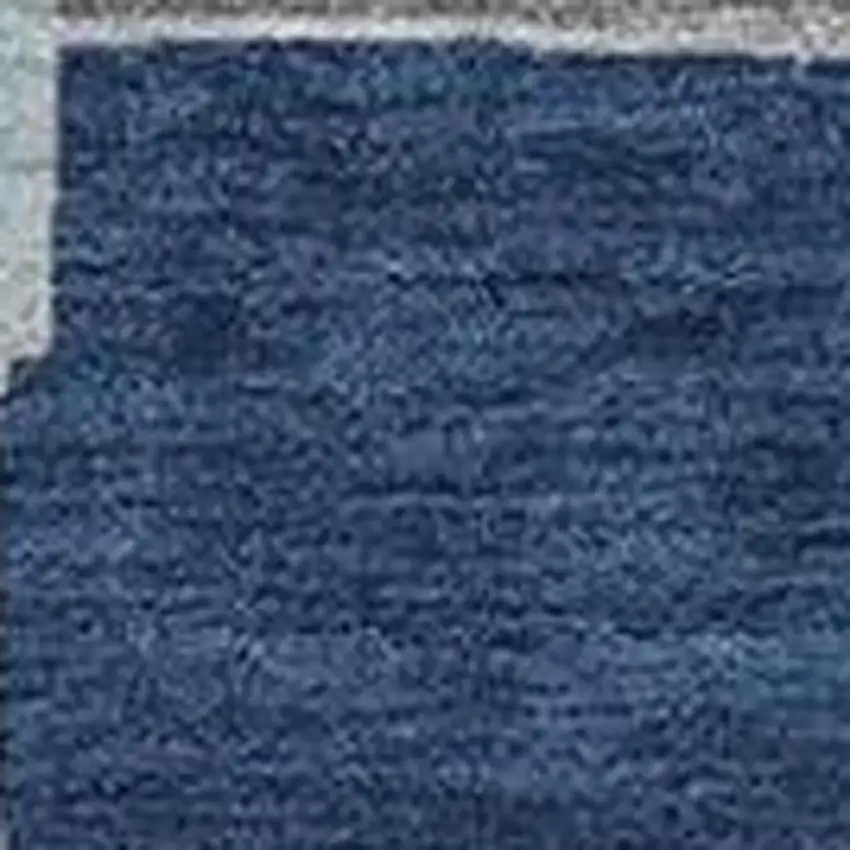 Navy Blue And Blue Geometric Washable Indoor Outdoor Area Rug Photo 2
