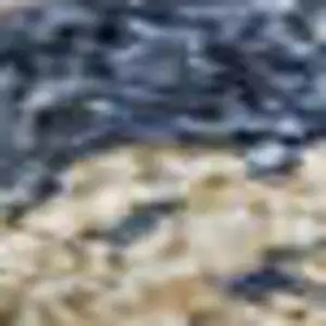 Photo of Navy Blue And Brown Abstract Washable Area Rug With UV Protection