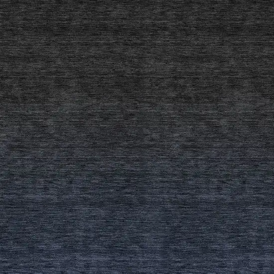 Navy Blue And Charcoal Abstract Washable Indoor Outdoor Area Rug Photo 6