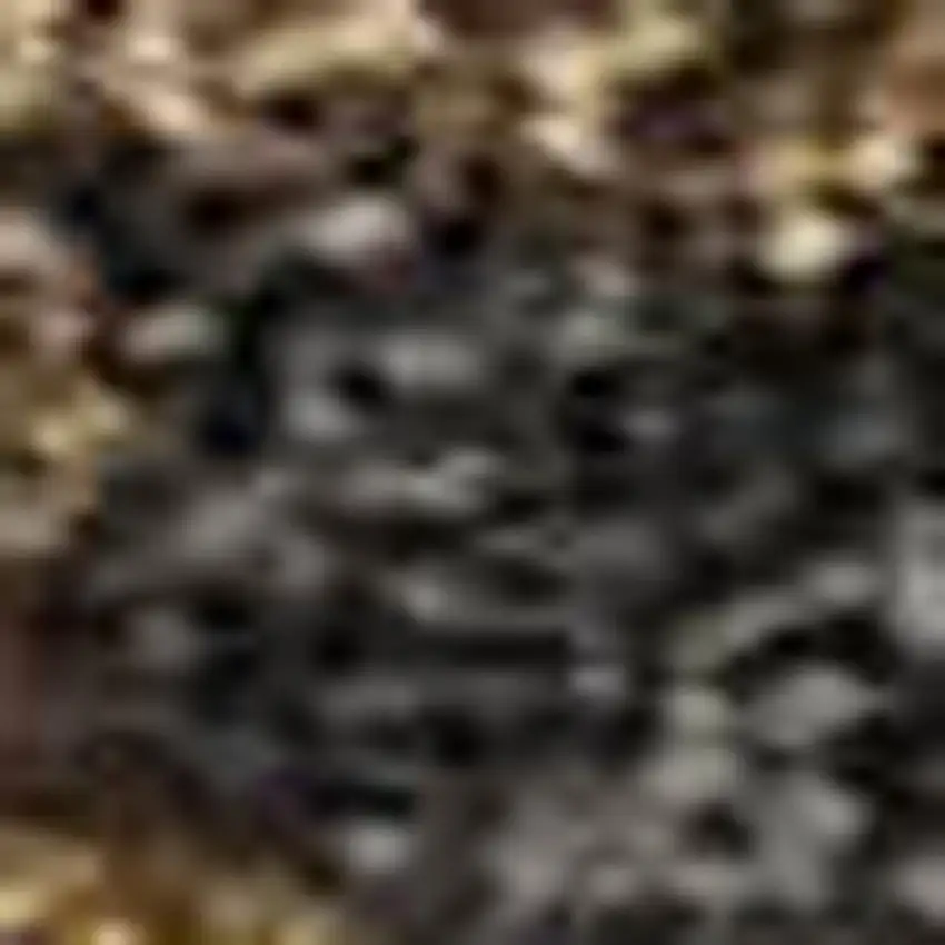 Navy Blue And Copper Damask Washable Area Rug With UV Protection Photo 2