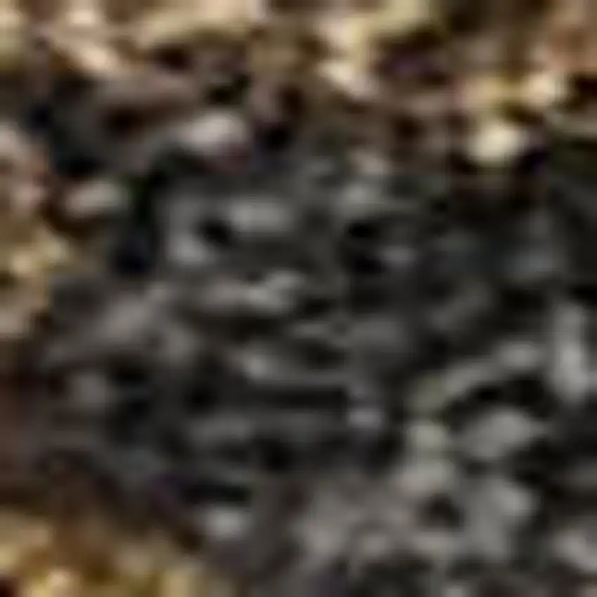 Navy Blue And Copper Damask Washable Area Rug With UV Protection Photo 2