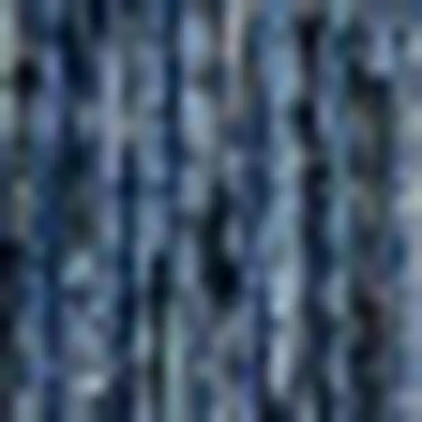 Navy Blue And Cream Geometric Indoor Outdoor Area Rug Photo 2