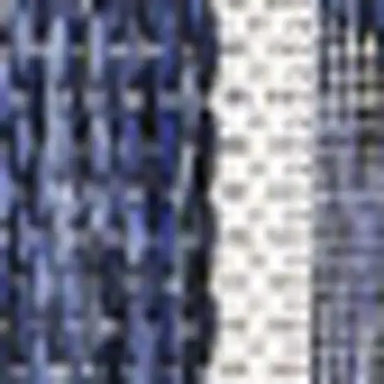 Navy Blue And Cream Geometric Indoor Outdoor Area Rug Photo 2