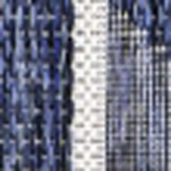 Navy Blue And Cream Geometric Indoor Outdoor Area Rug Photo 2