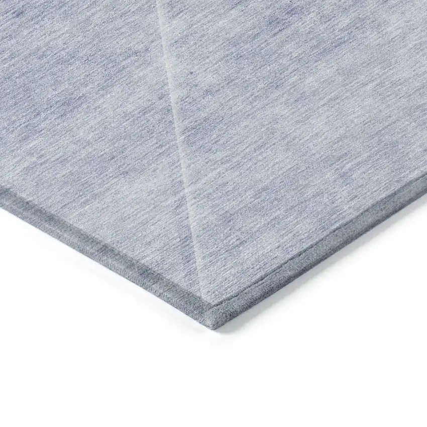 Navy Blue And Denim Blue Abstract Washable Indoor Outdoor Area Rug Photo 5