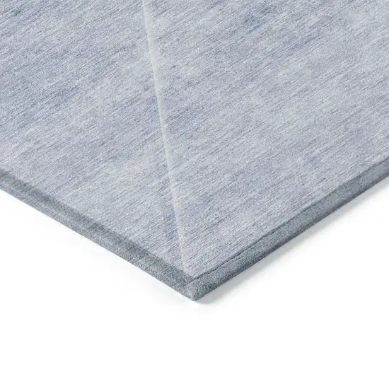 Navy Blue And Denim Blue Abstract Washable Indoor Outdoor Area Rug Photo 5