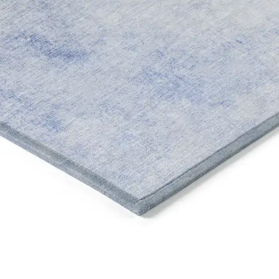 Navy Blue And Denim Blue Ombre Washable Indoor Outdoor Area Rug Photo 5