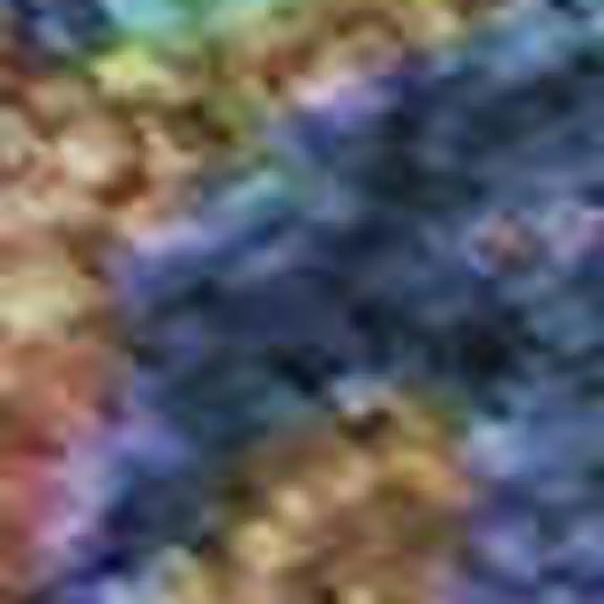 Navy Blue And Gold Oriental Washable Area Rug With UV Protection Photo 2