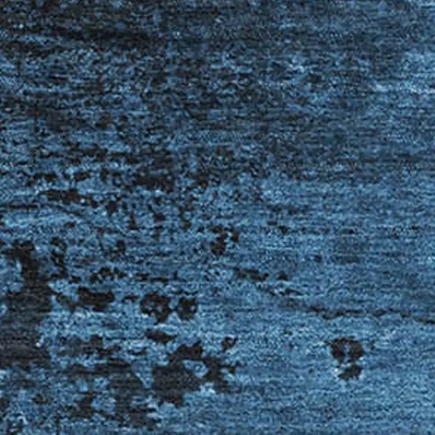 Navy Blue And Gray Abstract Washable Area Rug With UV Protection Photo 3