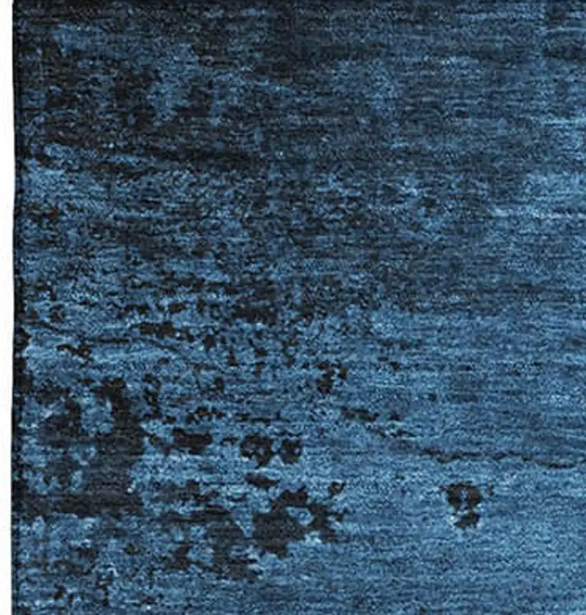 Navy Blue And Gray Abstract Washable Area Rug With UV Protection Photo 3