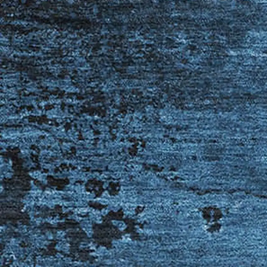 Navy Blue And Gray Abstract Washable Area Rug With UV Protection Photo 3