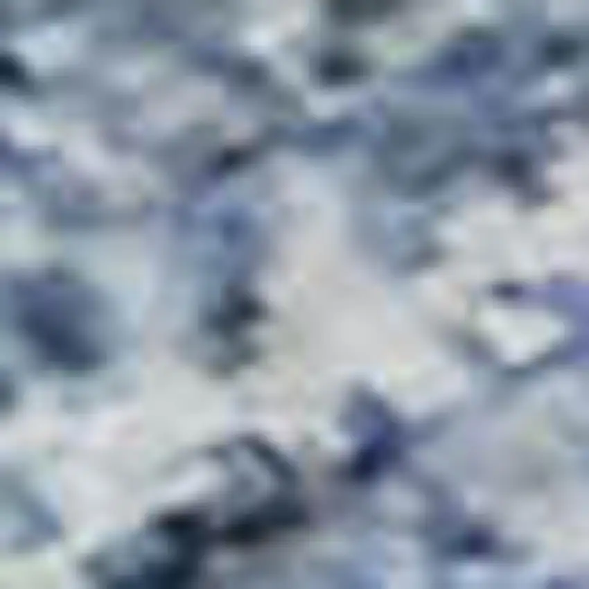 Navy Blue And Gray Abstract Washable Area Rug With UV Protection Photo 2