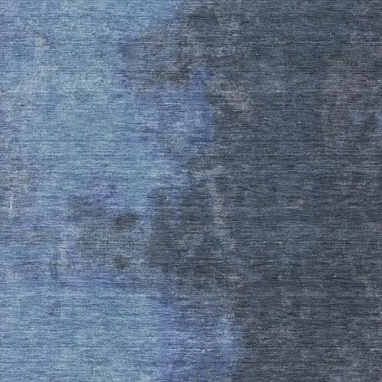 Navy Blue And Gray Abstract Washable Indoor Outdoor Area Rug Photo 3