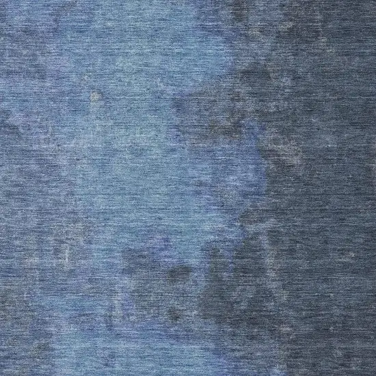Navy Blue And Gray Abstract Washable Indoor Outdoor Area Rug Photo 3