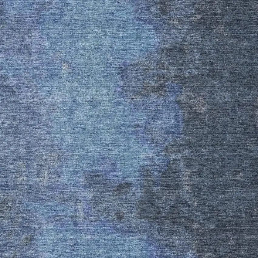 Navy Blue And Gray Abstract Washable Indoor Outdoor Area Rug Photo 3