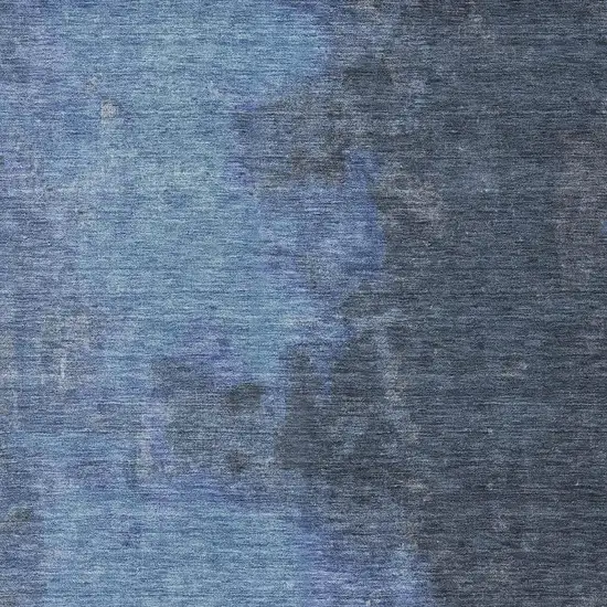 Navy Blue And Gray Abstract Washable Indoor Outdoor Area Rug Photo 3